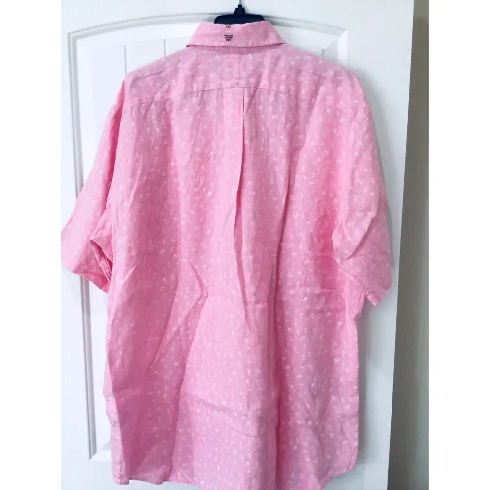 NWT❤️Ralph Lauren Classic Fit Linen Floral Button Down Shirt szXL